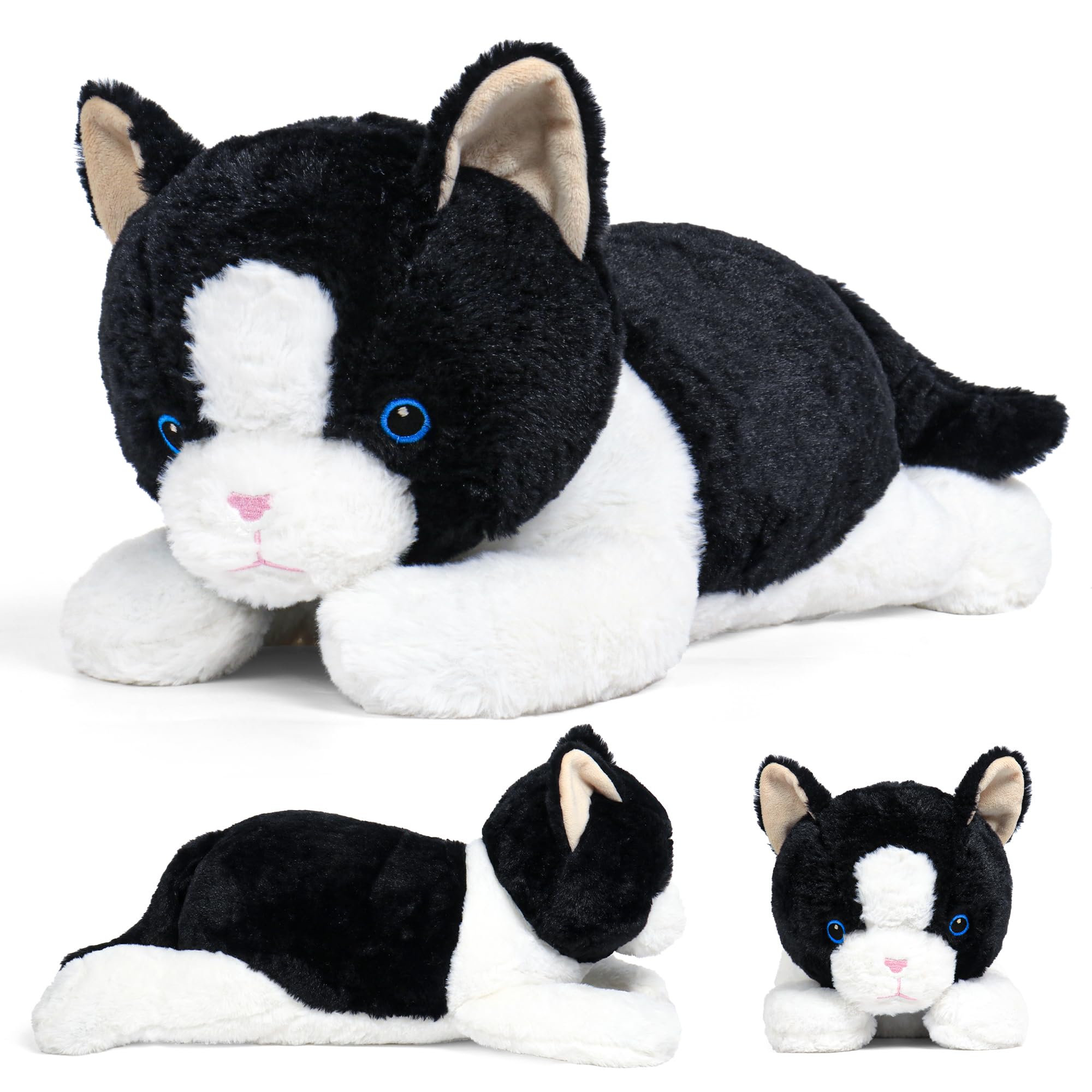 5 lbs 24 inches Cat Weighted Stuffed Animals, Cuddly Weighted Cat Plush Pillow Giant Plushies Ideal Gifts for Adults & Kids