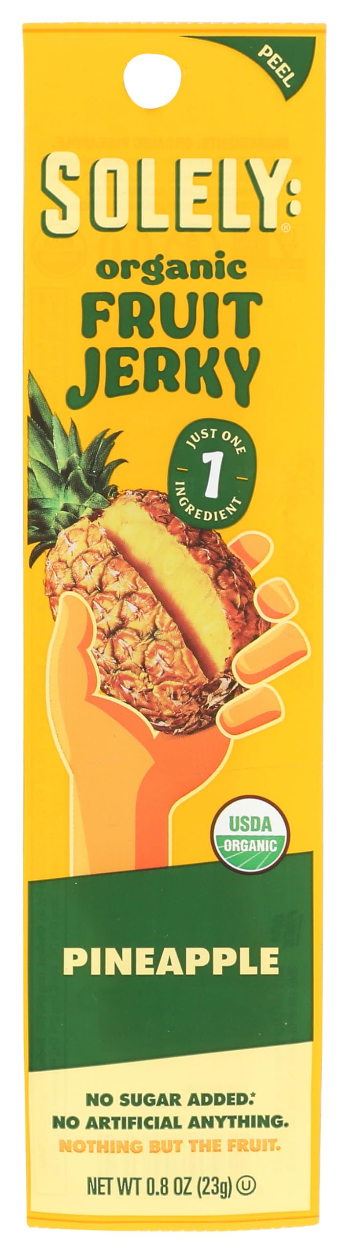 Solely Fruit Jerky Organic Pineapple 0.8OZ