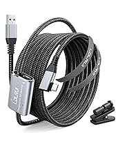 LDLrui Link Cable 16FT Charging & 5Gbps,Braided USB3.0 to USB C Charger Cord for Meta Quest 3S/Oculus Quest 3/Quest 2/Pro/Pico4 and PC/Steam VR,VR Headset Accessories,with Fixed Clip