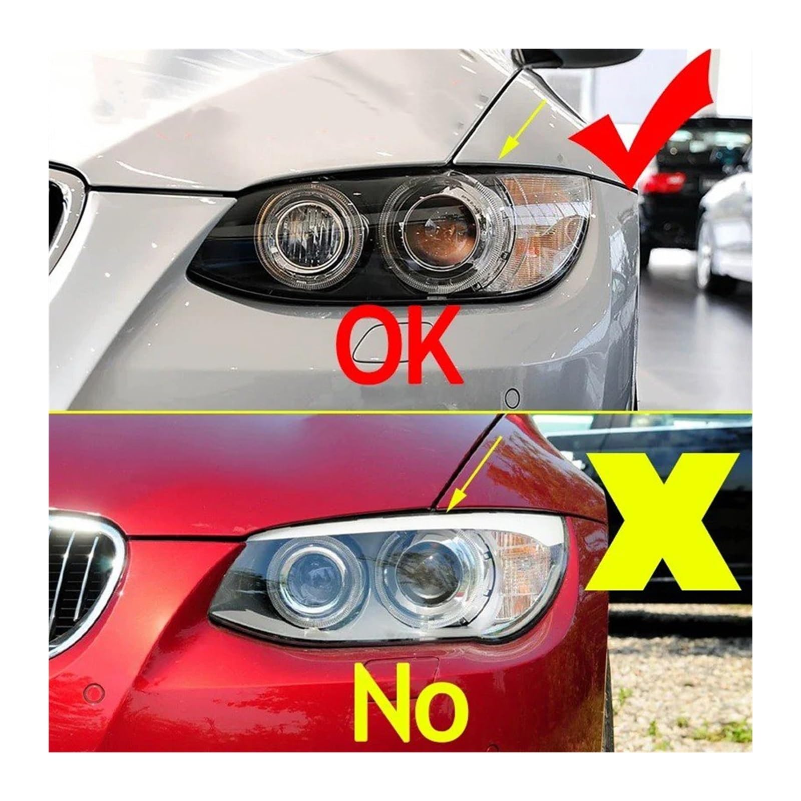 Lentes Cubierta Lente Faro Para BMW Para M3 E92 E93 Para Coupé Pre-facelift 2006-2009 Transparente Faros Delanteros Lente Carcasa Cristal Cubierta Lámpara(1pc Right Side)