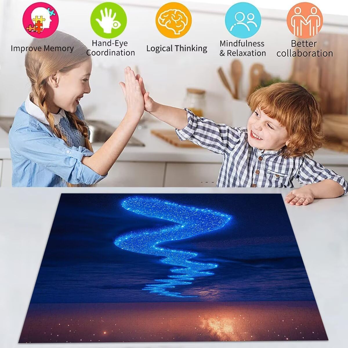 Puzzle Erwachsene 2000 Teile Sternenhimmel Landschaft Educa Jigsaw für Kinder ab 8 Jahren Mädchen Jungen, Erwachsene Impossible Klassische Puzzles Schwer, Anspruchsvoll, Als Geschenke 70x99cm t-962