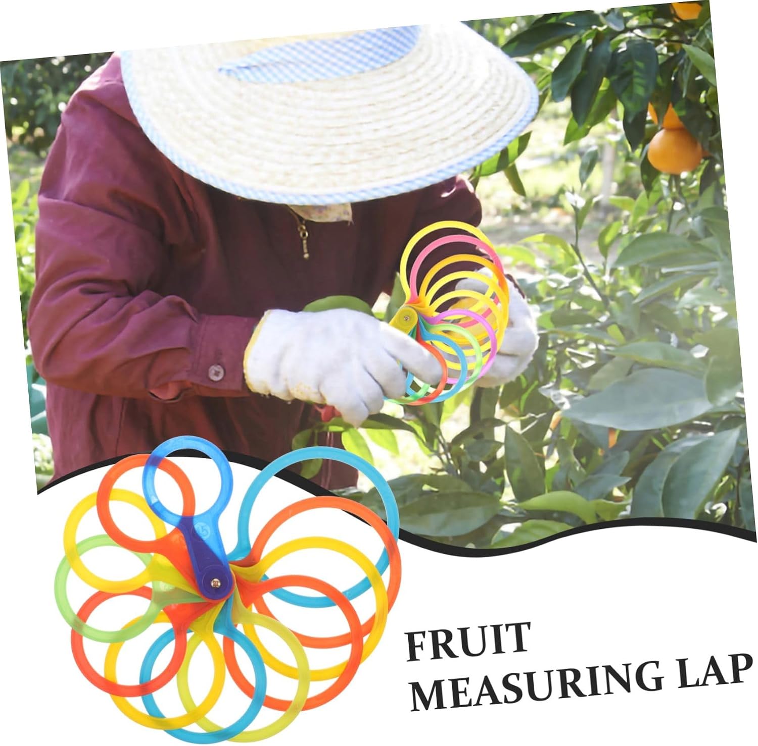 VICASKY 1 Set Fruits Measurement Tool Sizer Small Measuring Diameter Gauge Rings Fruits Diameter Gauge Laps Diameter Gauge for Fruits Diameter Gauges Fruit Grading Board Plastic