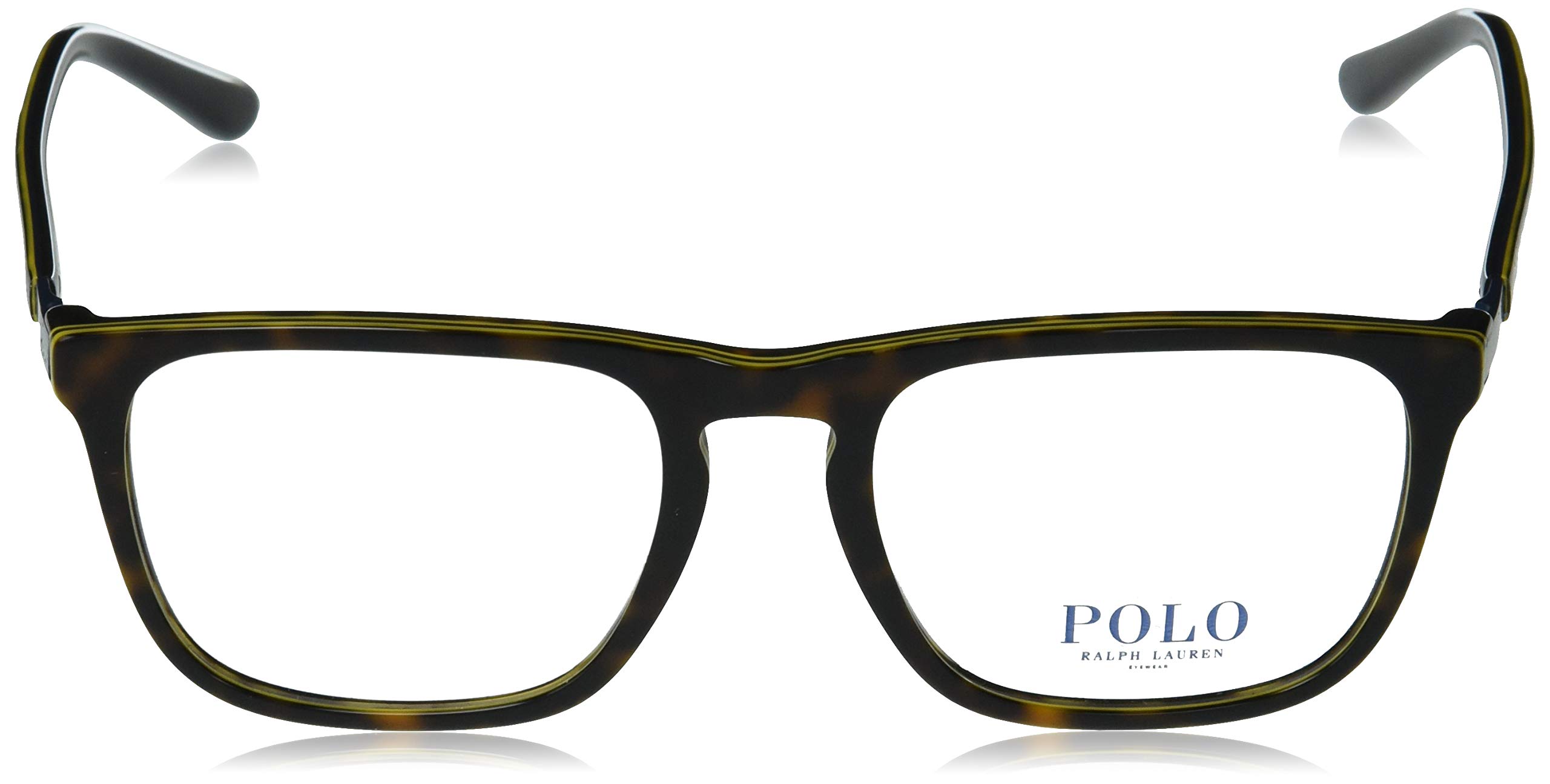 Ray-Ban Rx5369f Low Bridge Fit Square Prescription Eyeglass Frames, Striped Blue/Demo Lens, 54 mm