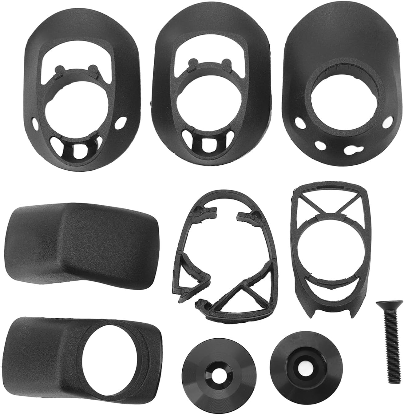 plplaaoo Bicycle Bike Handlebar Spacers Hidden Installation Spacers Set Road Bike Handlebar Accessories for SL7 Stem Plastic Material Lightweight Small Size 9 Pieces