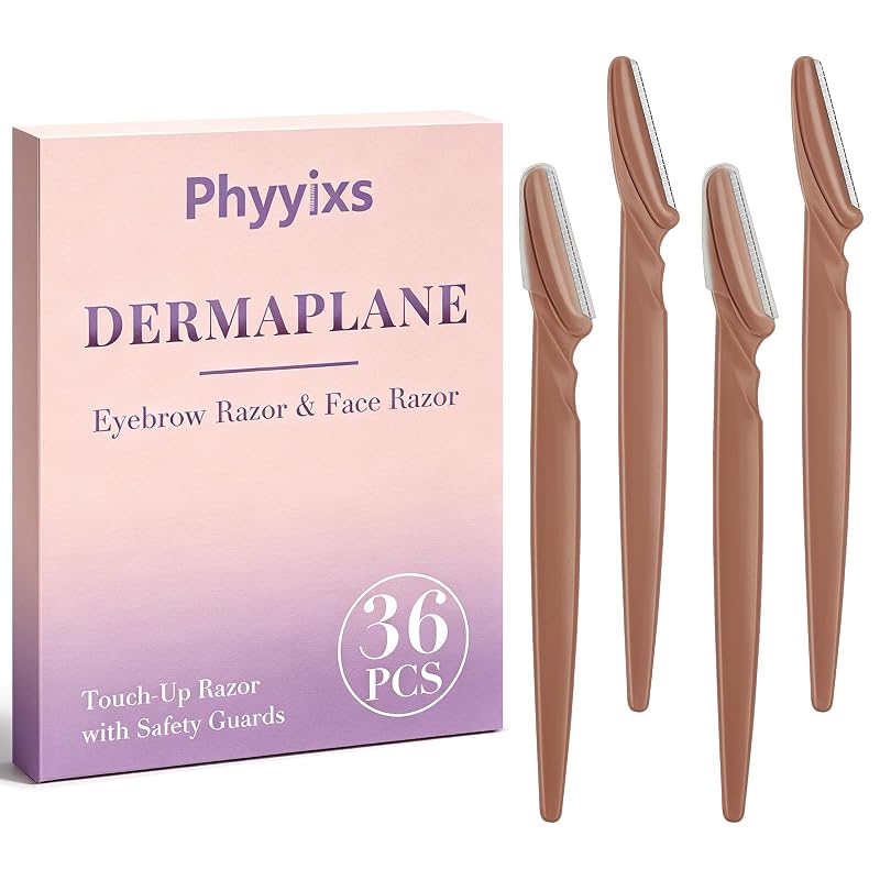 Kit Phyyixs com 36 aparelhos de barbear faciais descartáveis Terracotta