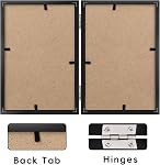 8x10 Picture Frames Double Black Photo Frame Folding Vertical Stand Display Side by Side
