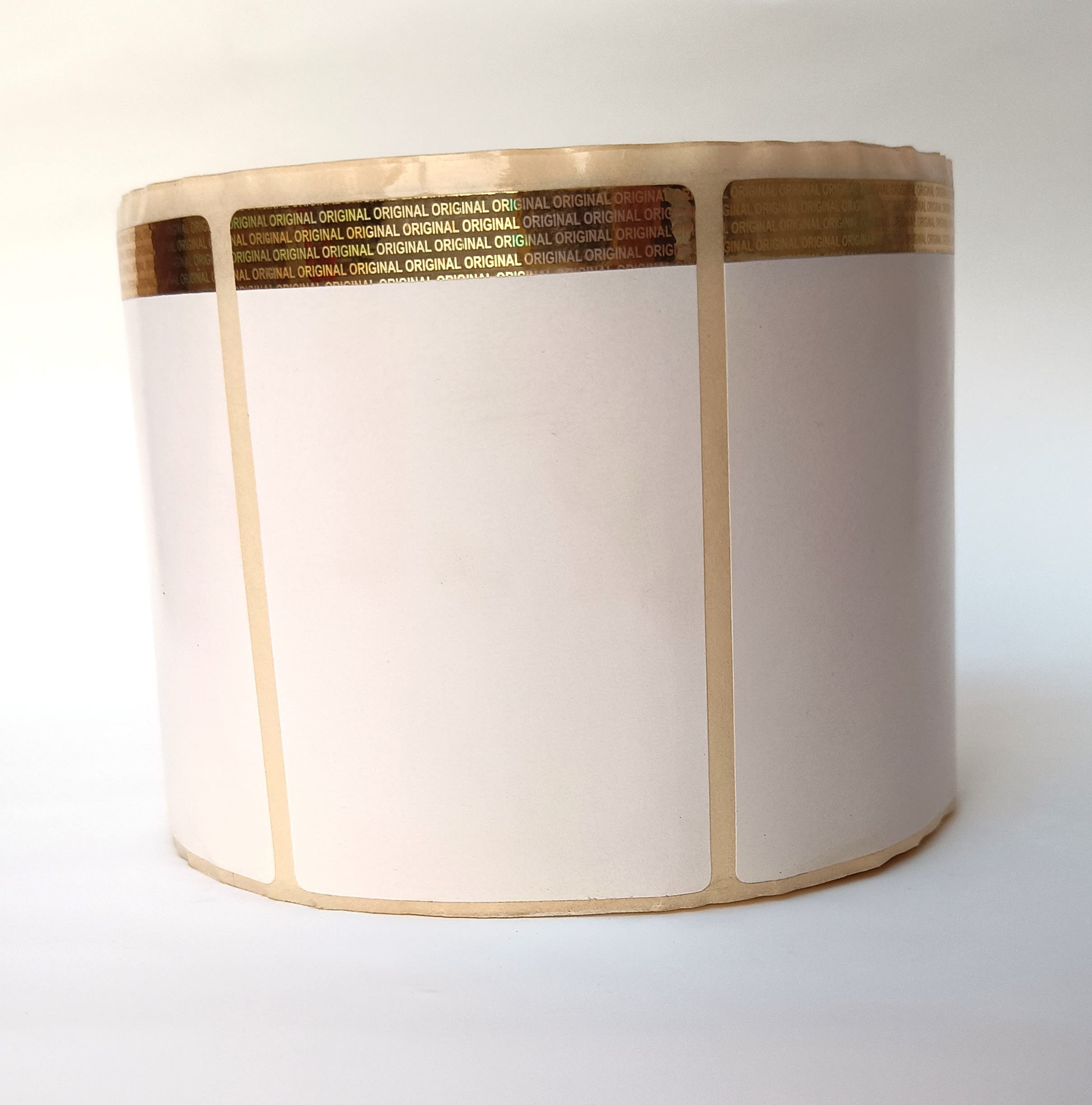 TeQuiero Original Hologram Barcode Label 75 mm x 50 mm Roll of 1000 Labels Genuine Golden, 1up