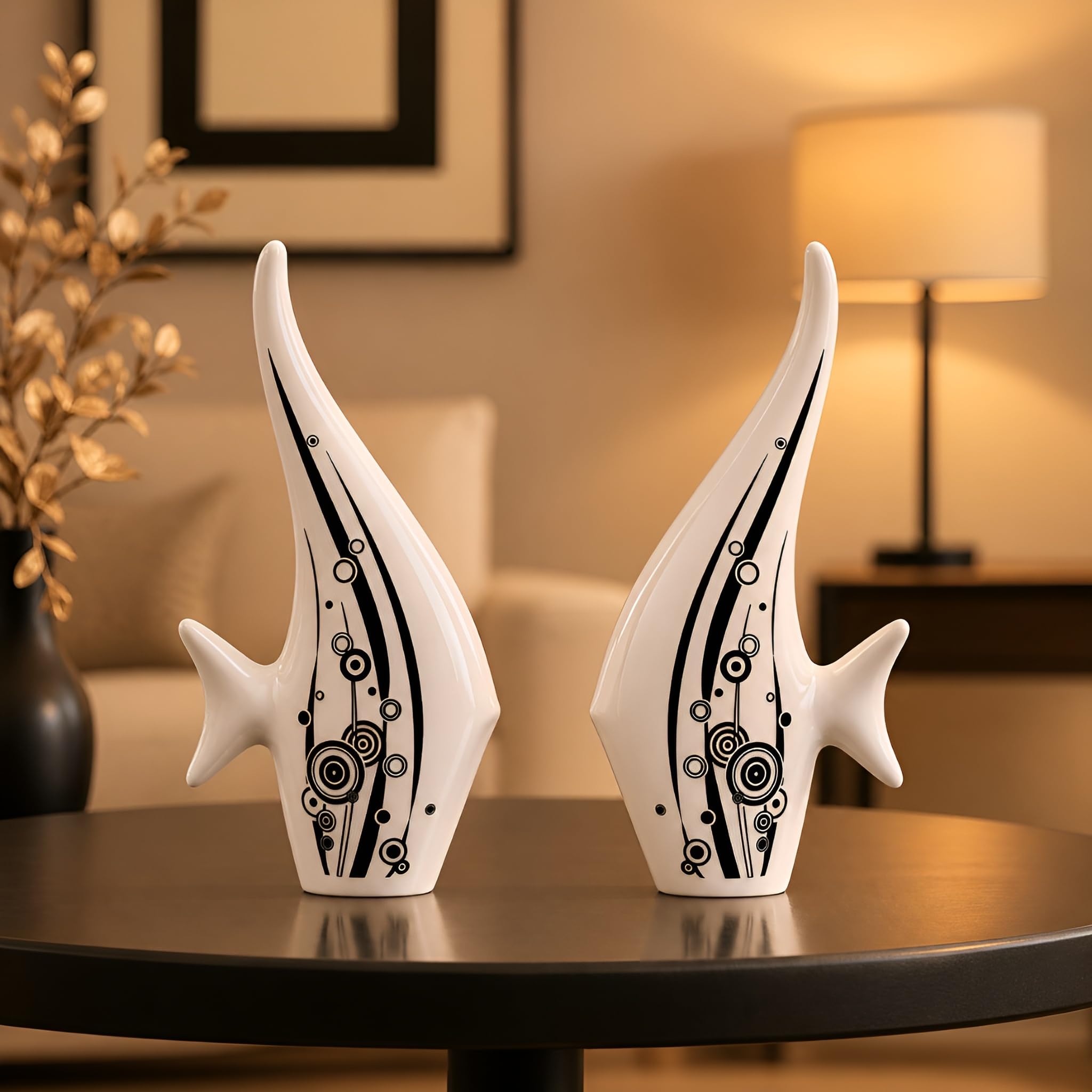 Lucky Deer Family Statue - Home Decor Ceramic Figures -18