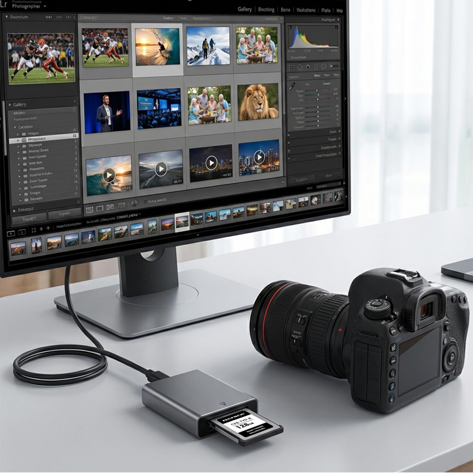 RENICE CFexpress Carte Mémoire Type B 128 Go 1780 Mo/s Lecture RAW 6K HD