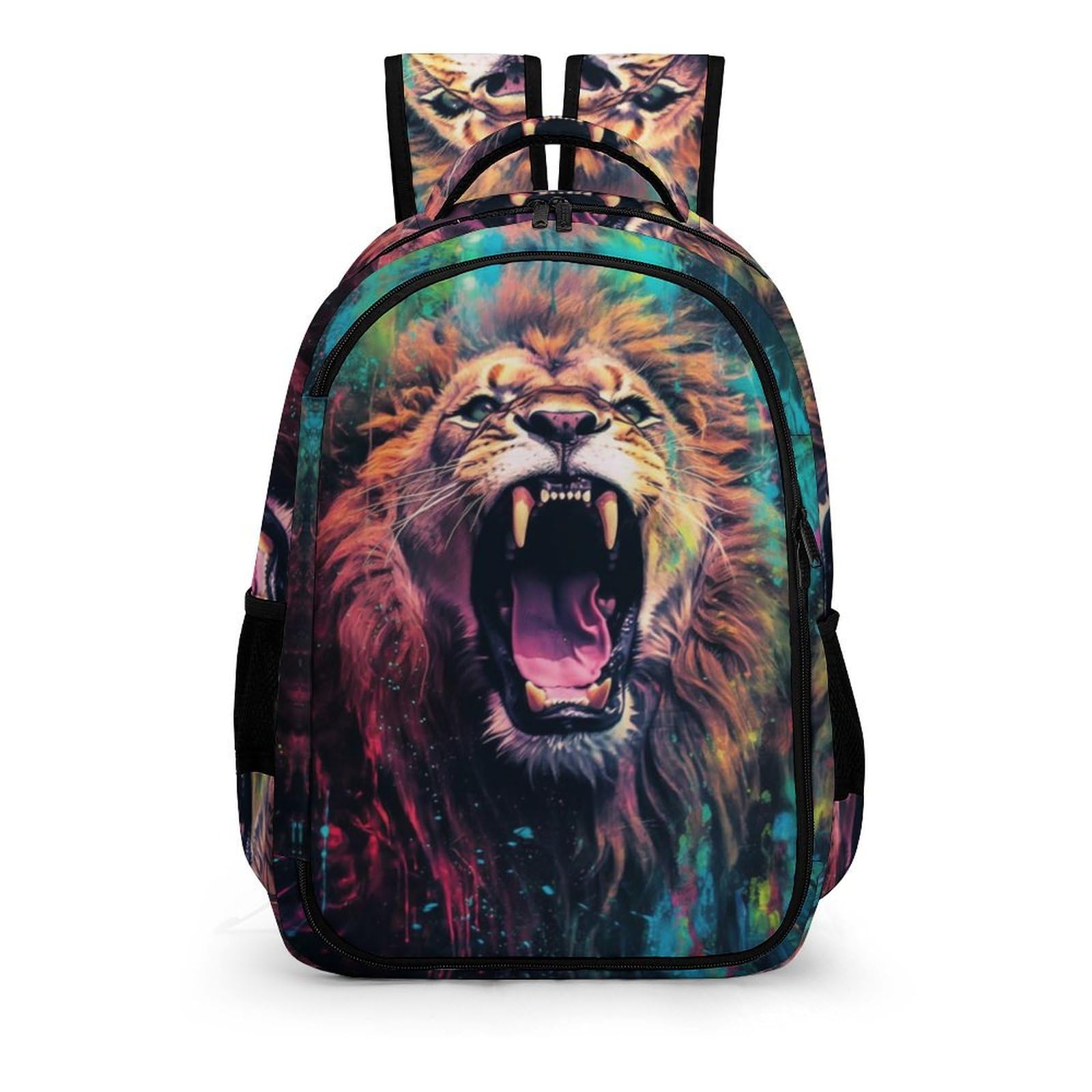 Tpisli Boys Style-12 Children's Backpack, Schoolbag Cute Lion Large Capacity Students Animal Lion Bookbag Rucksack Knapsack For Girls Teen