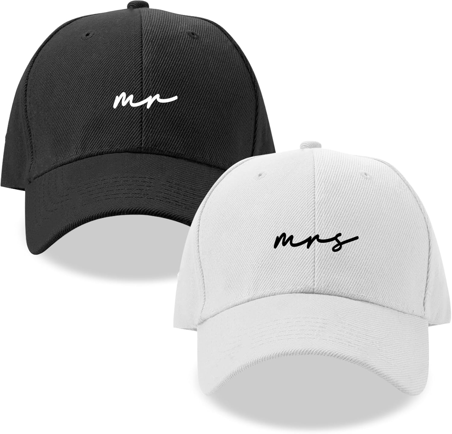 Mr and Mrs Hats - Wedding Gifts for Couples, Couple Gift for Anniversary - Matching Couples Baseball Cap Set