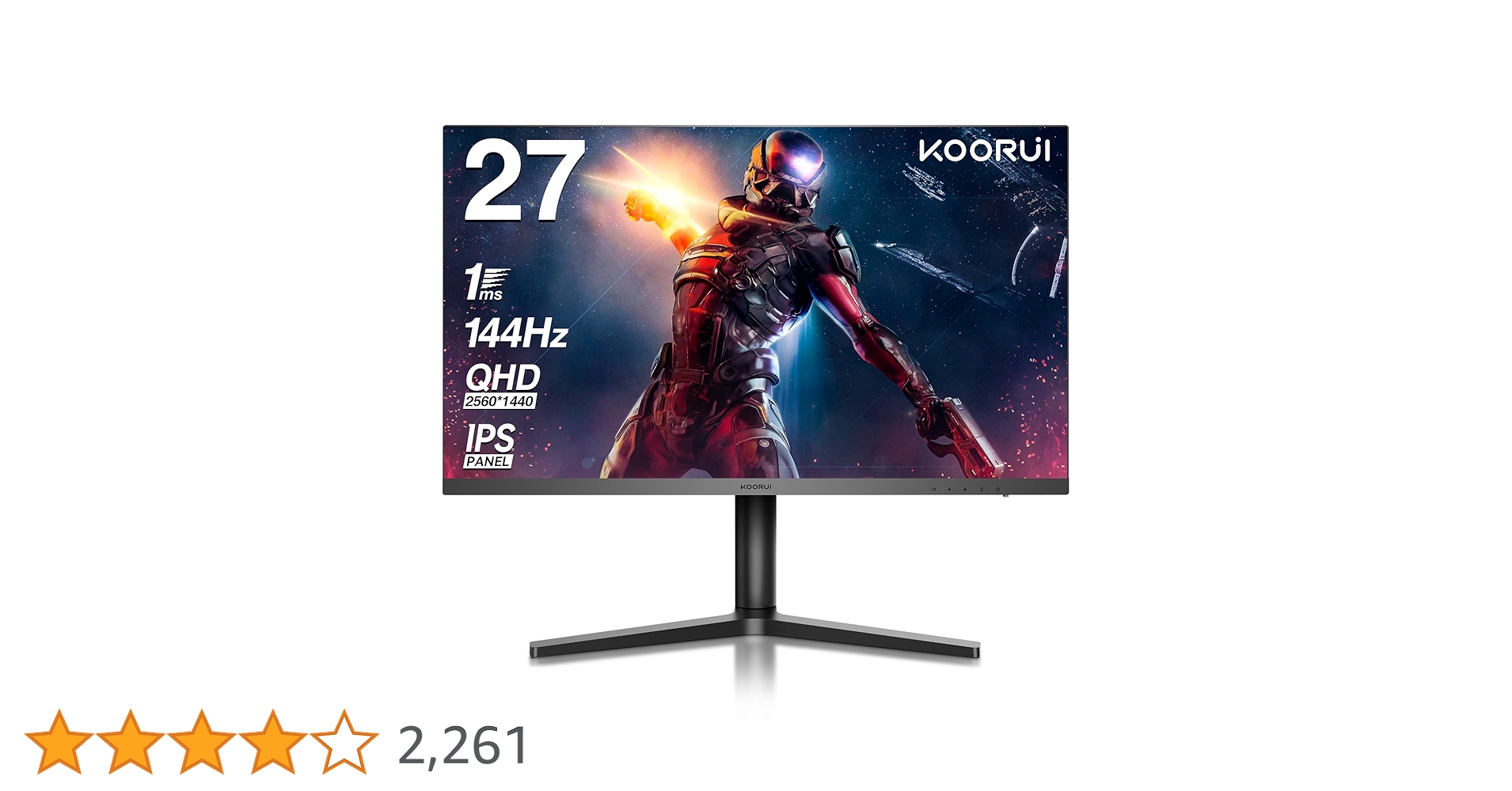 Amazon.co.jp: KOORUI ゲーミングモニター 27インチ QHD 144HZ 1ms IPS