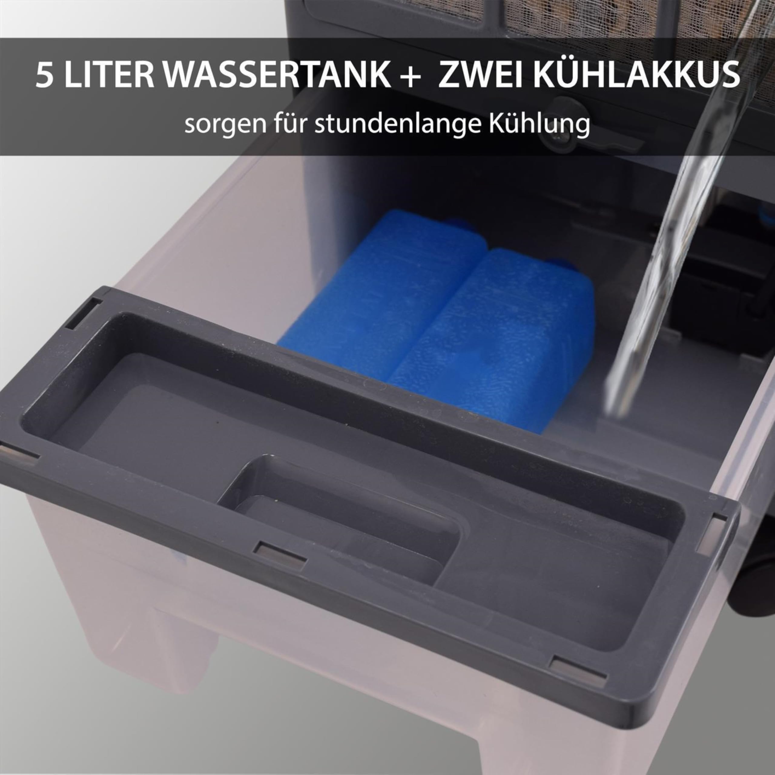 Syntrox Mobiler Luftkühler mit Wasser Soft | Luftbefeuchter | Verdunstungskühler, 80 Watt, 5 Liter Kapazität, Raumluftbefeuchter, Wasserverdunstungskühler, mit Timer