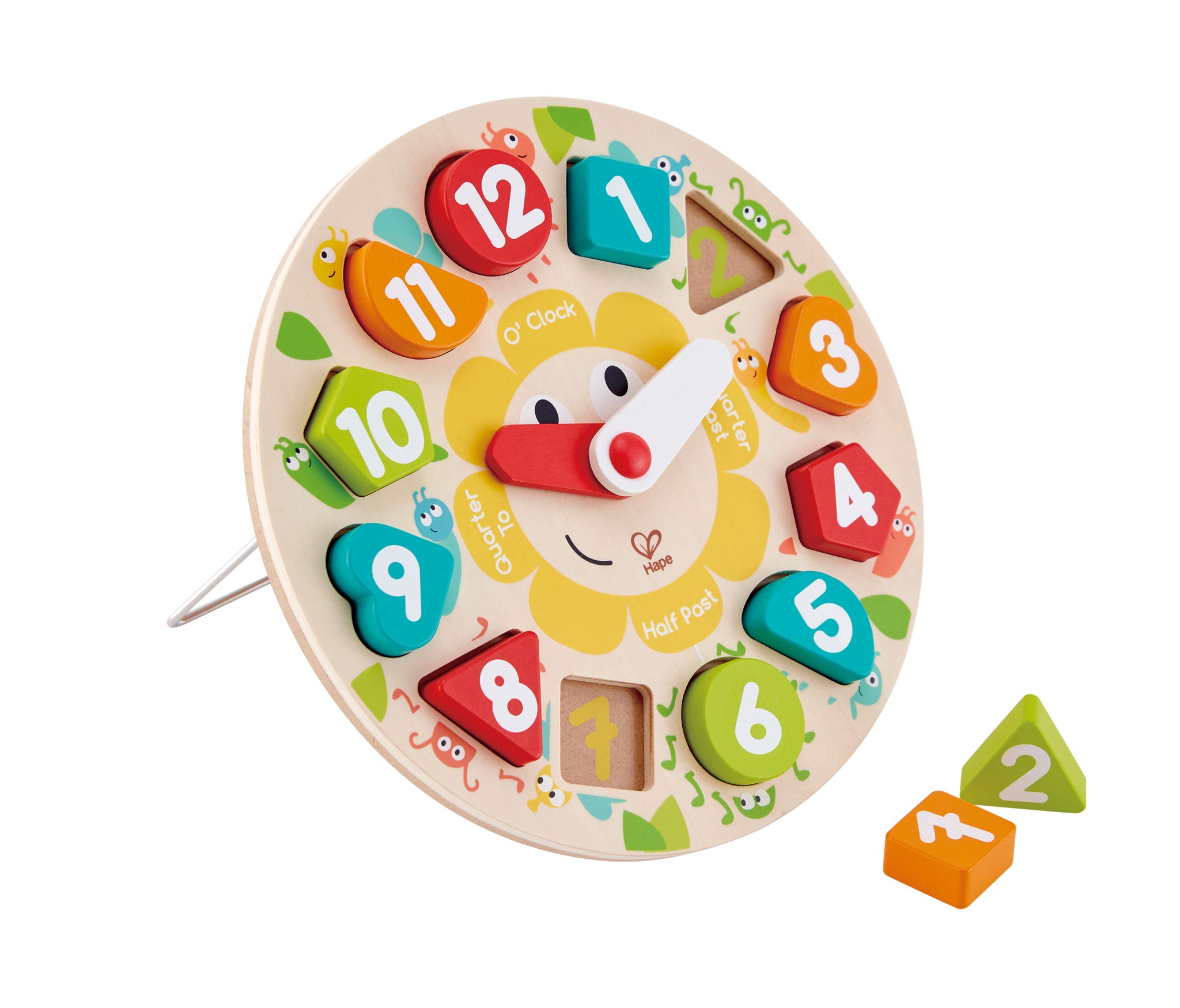 Hape E1622 Chunky Clock Wooden Puzzle - Educational Toys