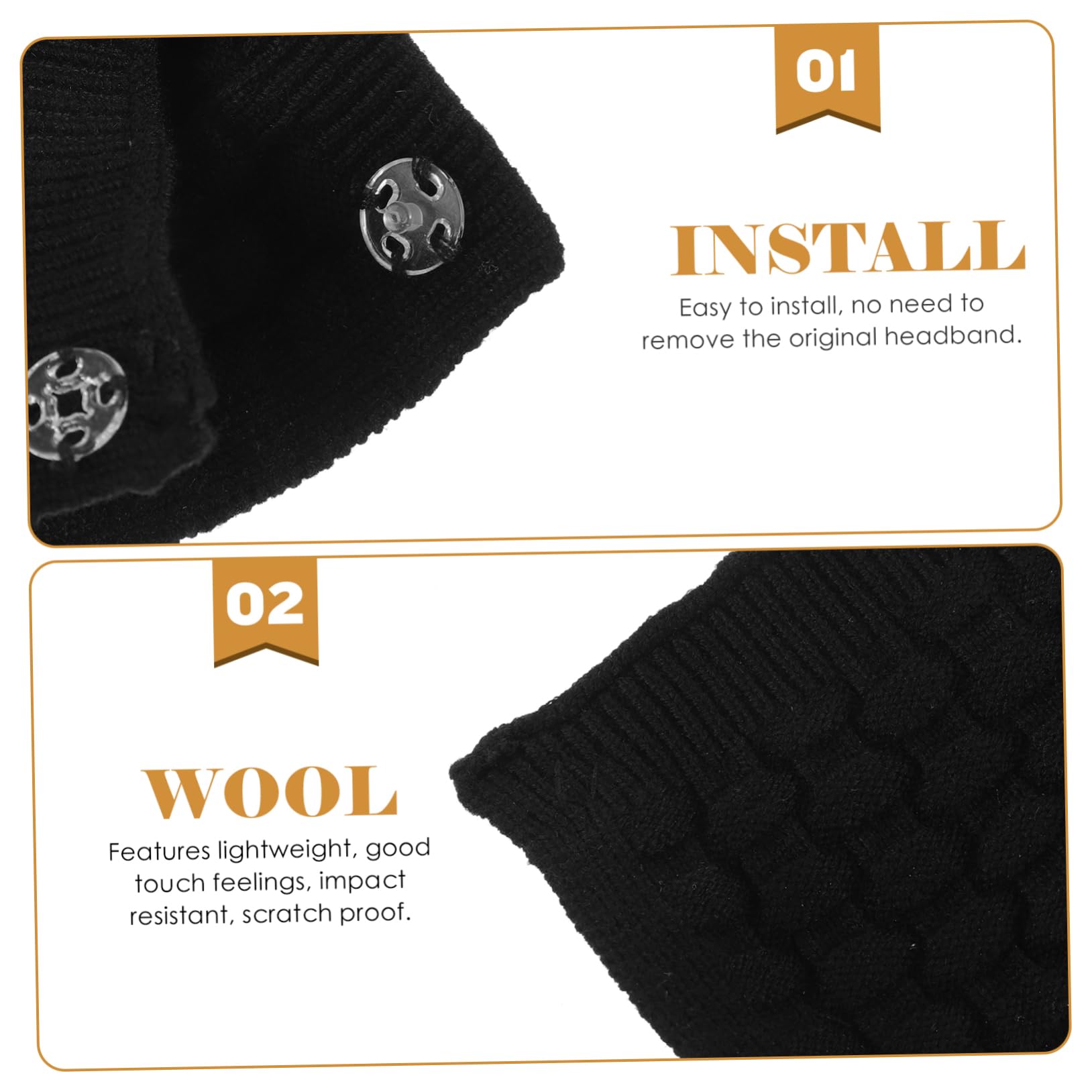 DOITOOL Lot De 3 -têtes Universels De Rechange pour Écouteurs Coussinets en Laine Douce Housses De 2 Pièces X 3