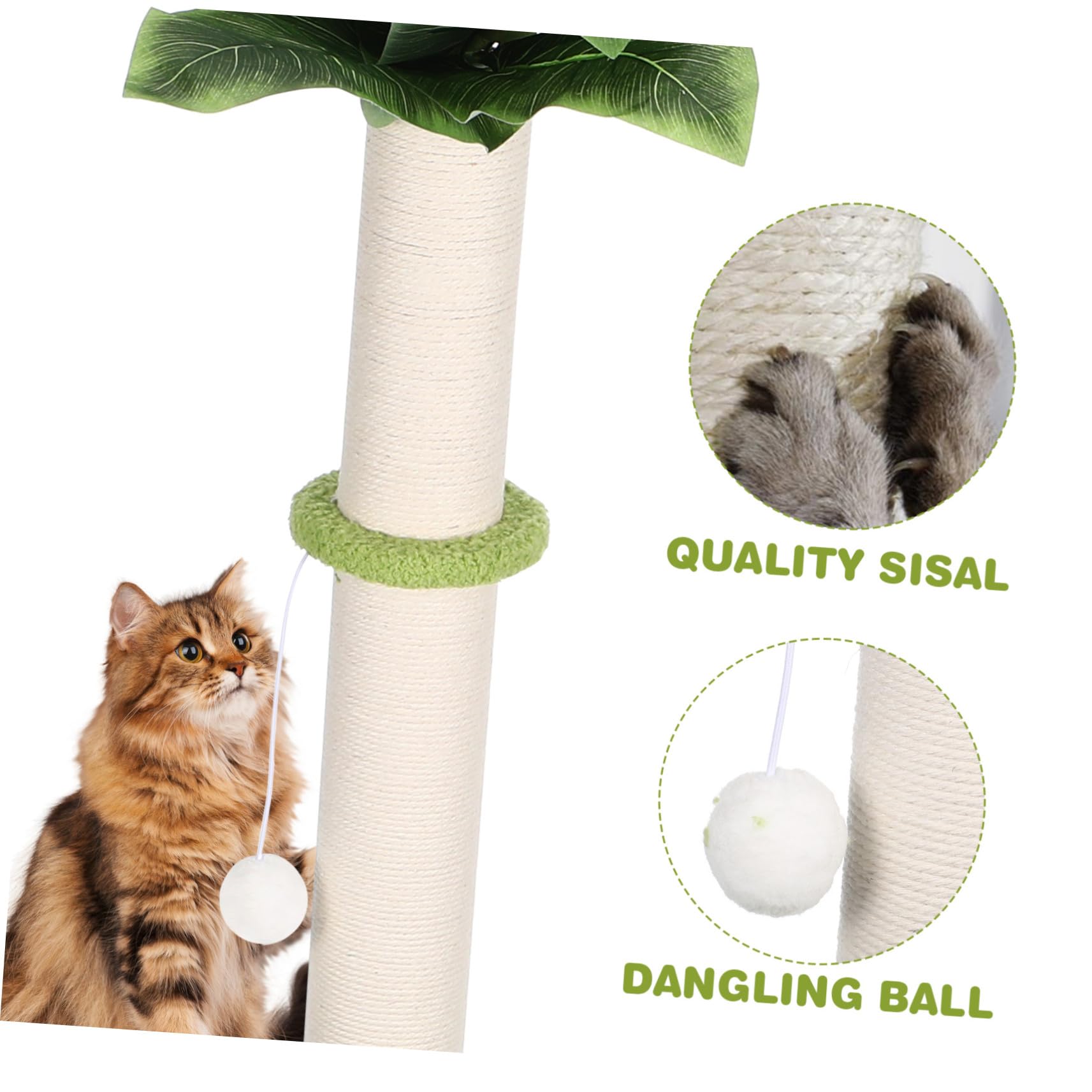 BESTonZON Rascador para Gatos de Interior Poste de Rascar para Uñas Tablero Rascador de Suelo para Gatos Pequeños para Salones y Habitaciones