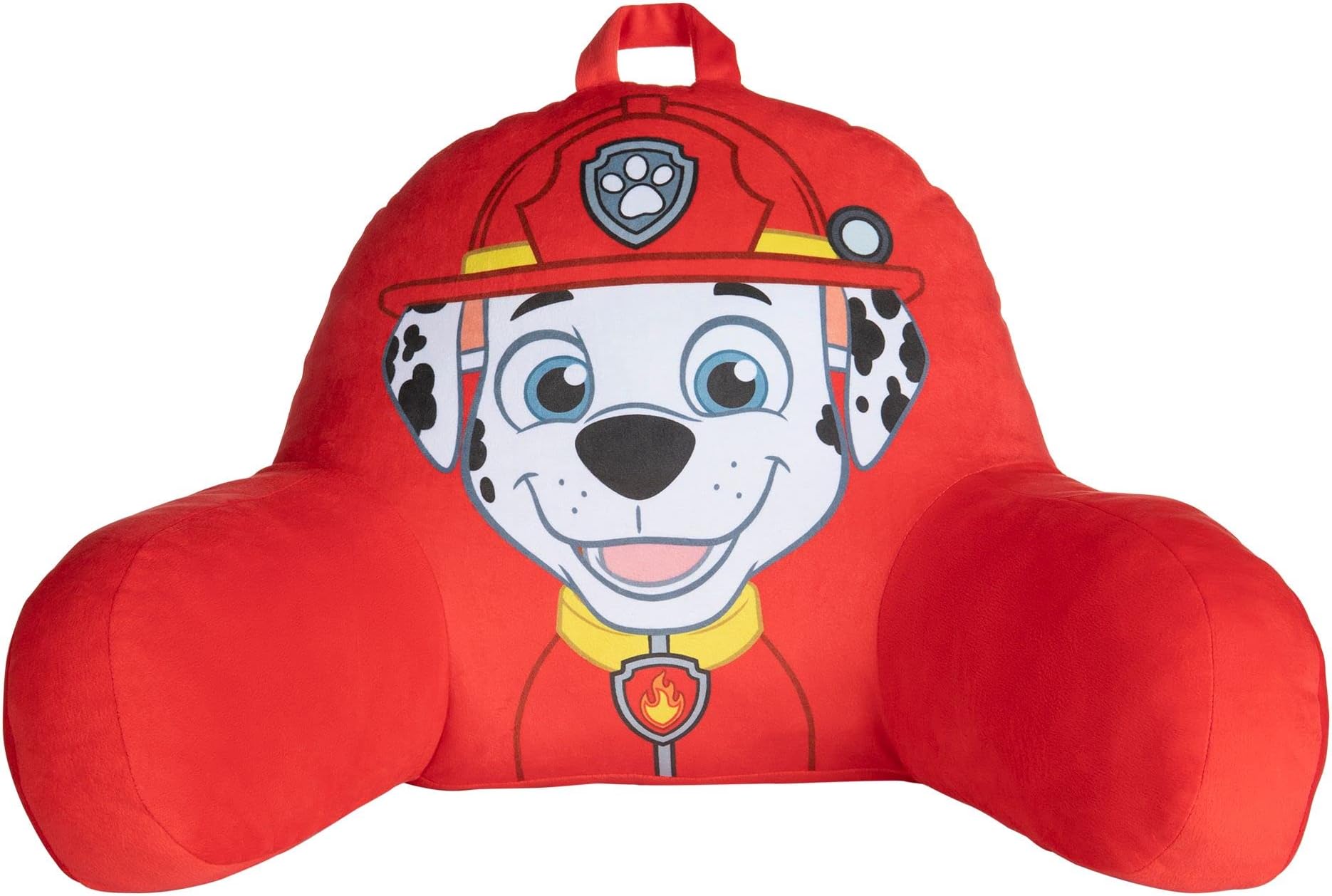 Paw Patrol Marshall Kids Back Resting Pillow for Reading and Watching TV – Bed Rest Pillow with Arms to Lounge with Comfortable Back Support – Great for The Bed or Couch