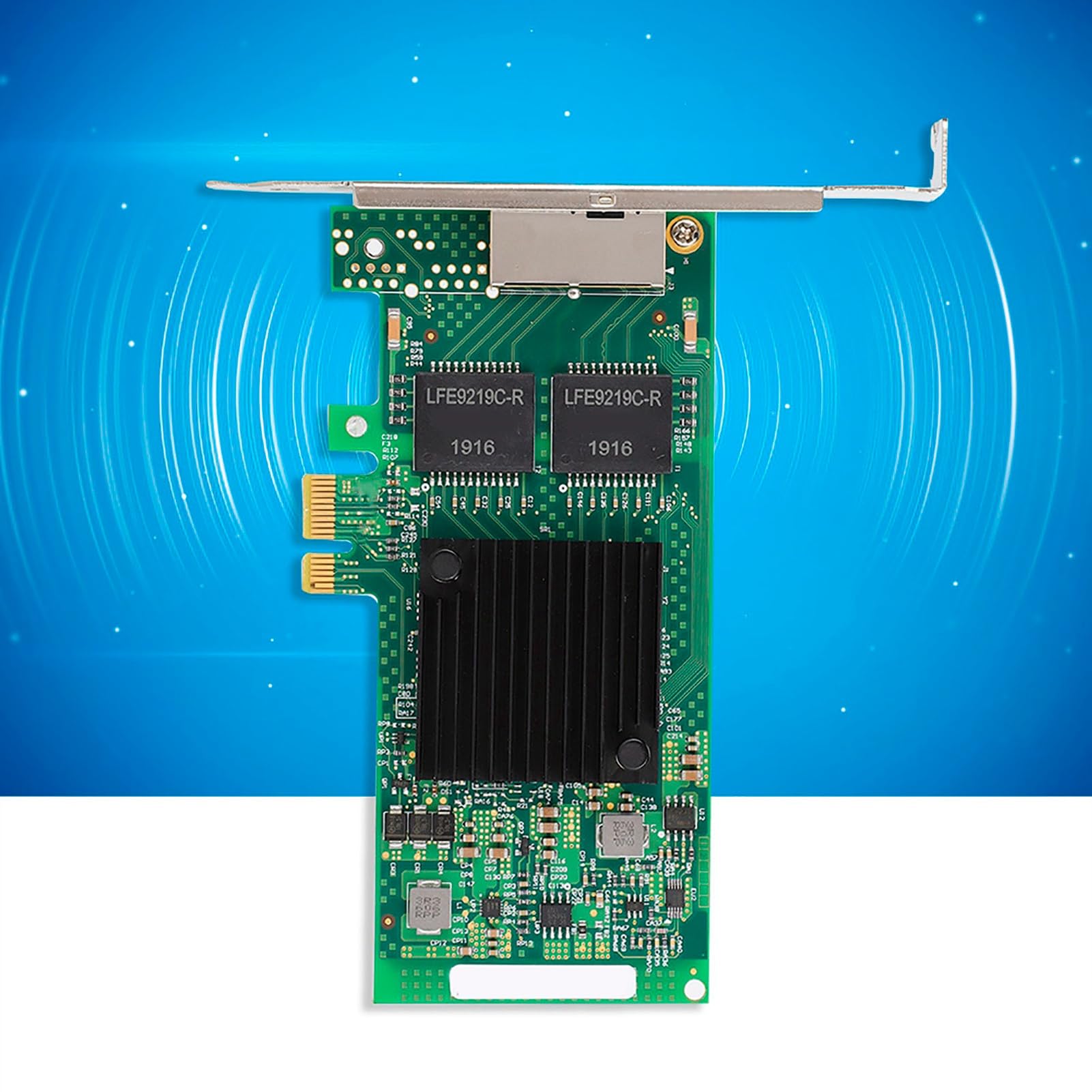 ASHATA PCIE x1 Scheda di Rete Gigabit Ethernet a Doppia Porta per Server per più Aree, Inclusi Server, Internet caffè, Data Center per I350-T2V2 i350AM2