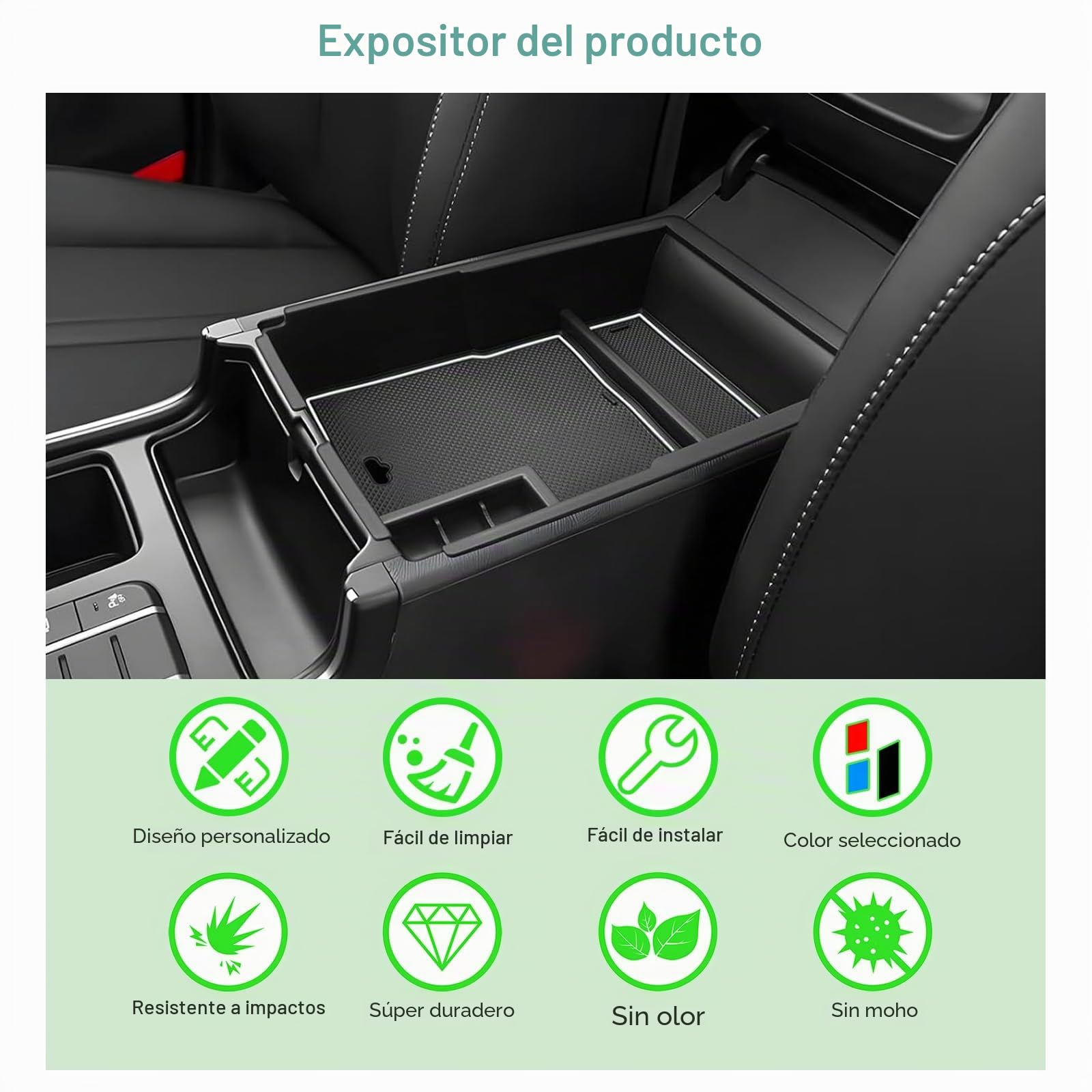 GAFAT [Nuevo Facelift 2024] Compatible con Kia Sorento MQ4 / Hybrid 2024 2025 2026 Consola Central Caja de Almacenamiento, Sorento MQ4 2024 Reposabrazos Organizador Bandejas, Sorento MQ4 Accesorios