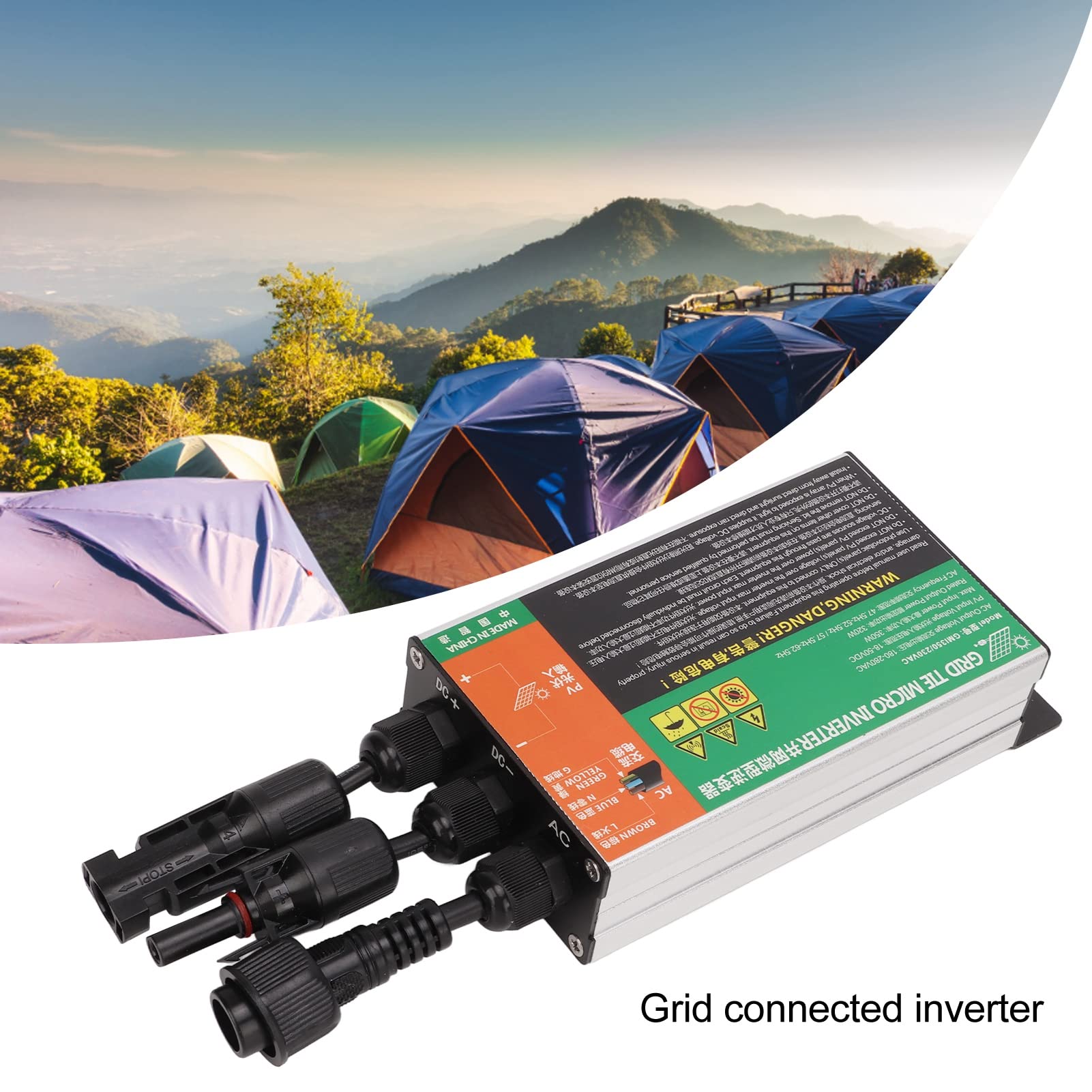 Alomejor Micro Inverter Solare 350W 230V Inverter Sinusoidale MPPT Impermeabile per Piccoli Impianti Solari