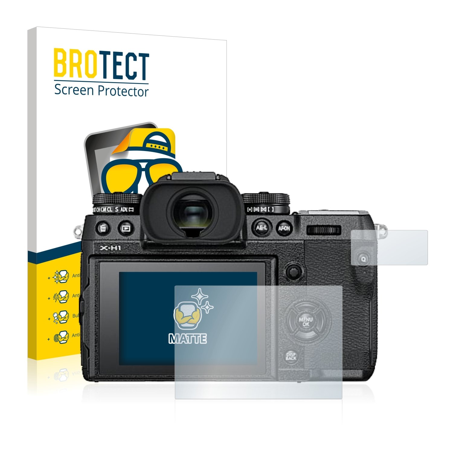 Brotect Pellicola Protettiva Opaca Per Fujifilm X-H2 – Antiriflesso, Antigraffio, 2 Pezzi – Made In Germany - 2