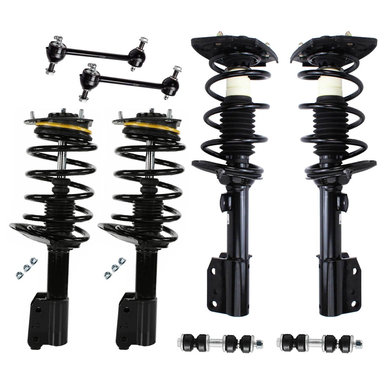 Detroit Axle - Front Rear Struts Sway Bar Links for 2006-2011 Chevy Impala