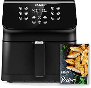 COSORI 12-in-1 Air Fryer 5.8QT, Toast, Bake, Nutrition Facts for 100+ In-App Recipes, AdaptIQ Tech Fast Cook, for Main & Side Dishes, Snacks, Leftovers, Detachable Square Basket, Dishwasher Safe