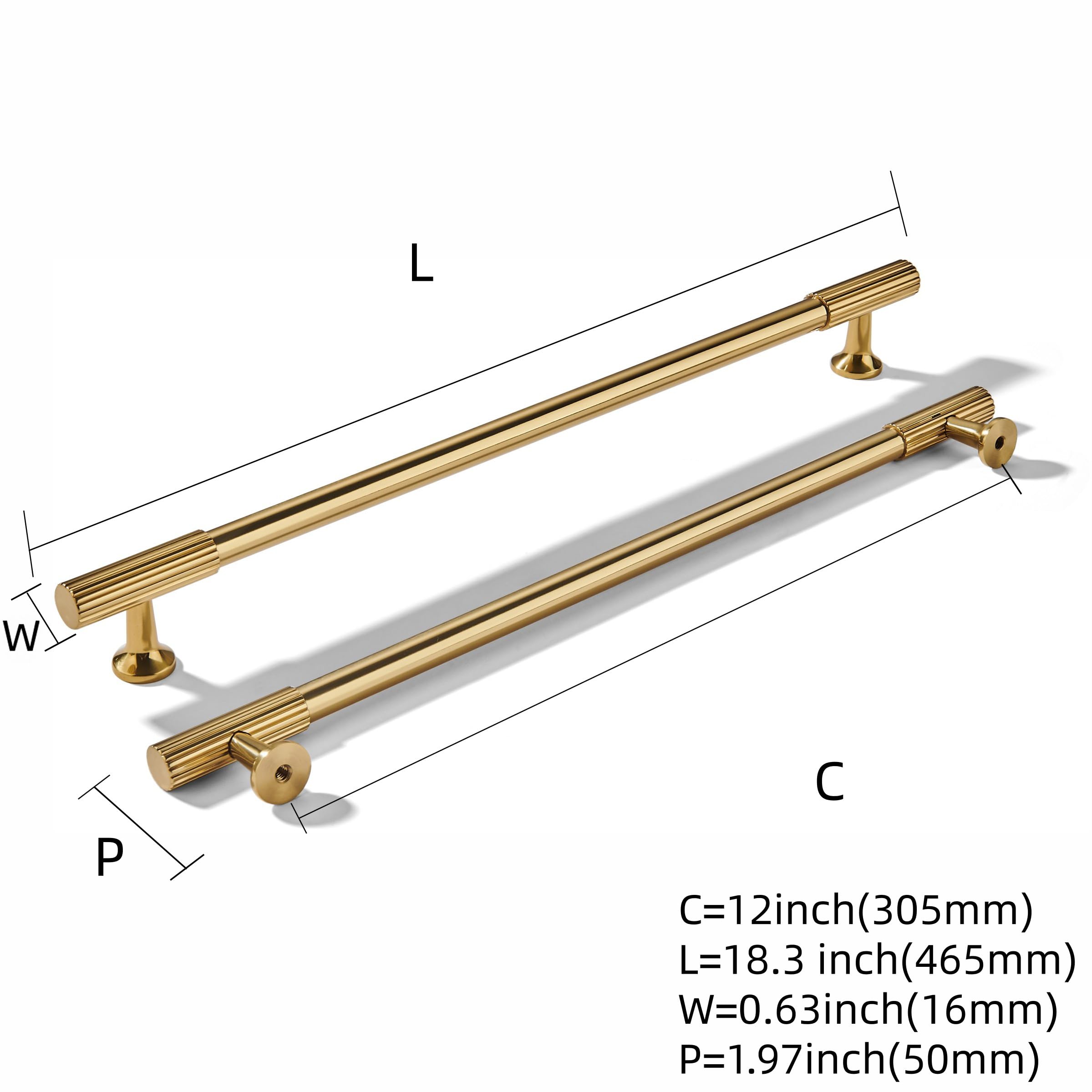 KHTUMEWARE-XB303 Antique Brass Appliance Pulls CTC 12 in (305 mm) in Antique Brass — KHTUMEWARE