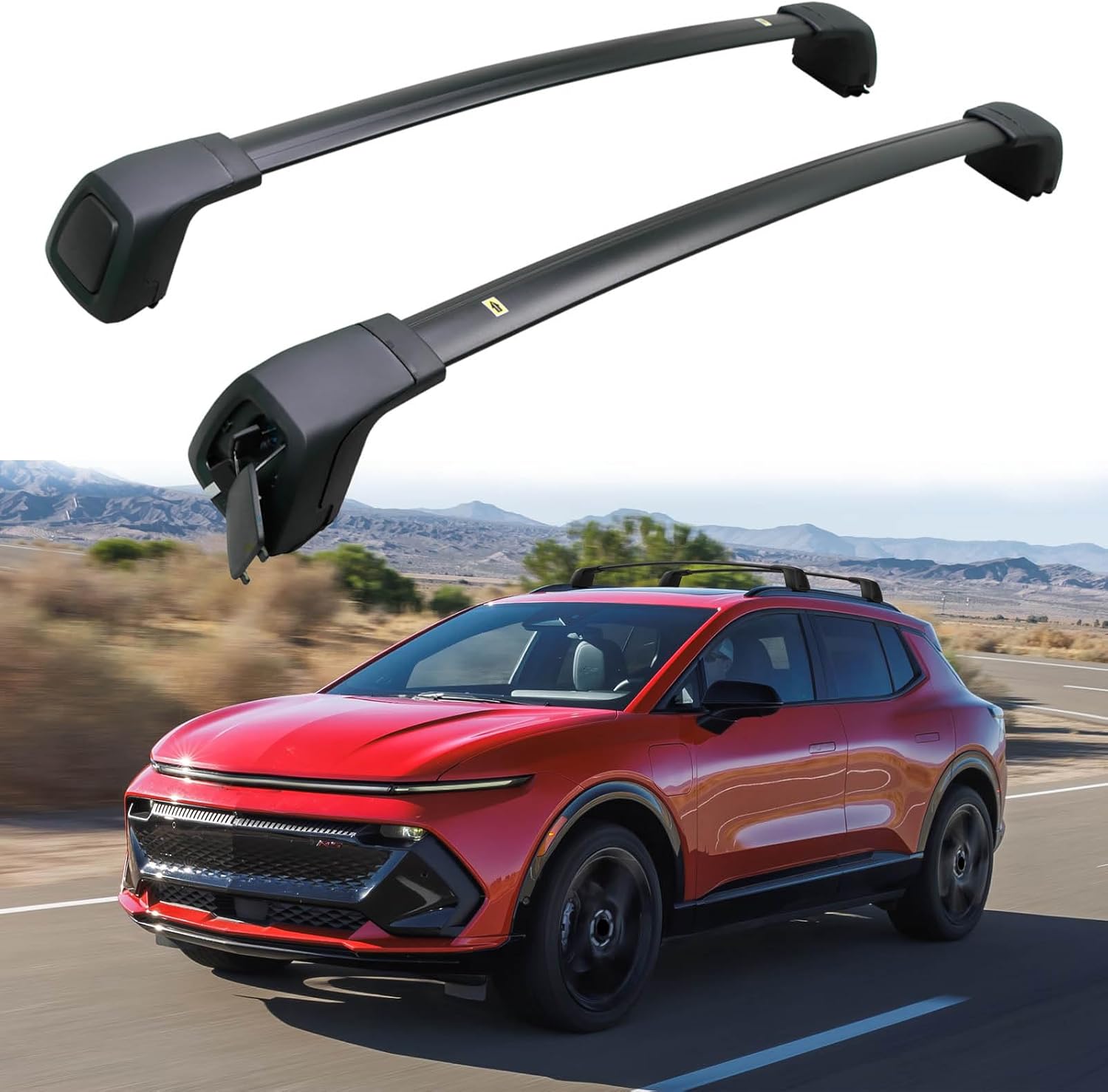 Lockable Cross Bars Roof Rack Fit for 2024 2025 2026 Chevrolet Chevy Equinox EV Luggage Rack Crossbar Cargo Carrier Rooftop Accessories