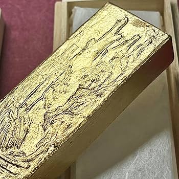 書道 墨　「馬上仙人」(金箔仕上げ) Amazon.co.jp: 古梅園 書道墨『金鳥毛篆書墨』金箔蒔墨 正倉院