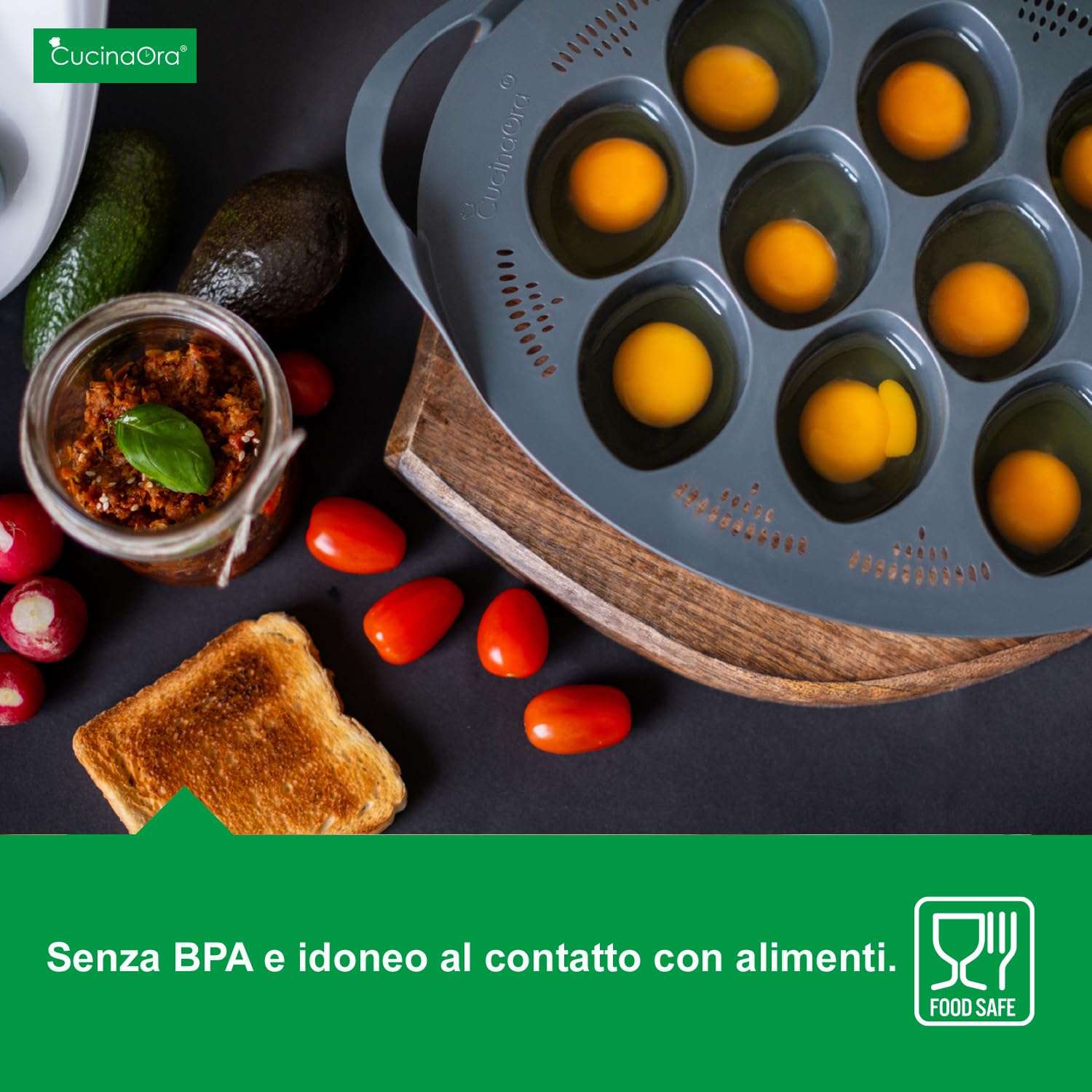 steamEGGS MAX compatibile con Bimby TM6/TM5/TM31 – Inserto cuociuova per preparare fino a 10 uova in camicia