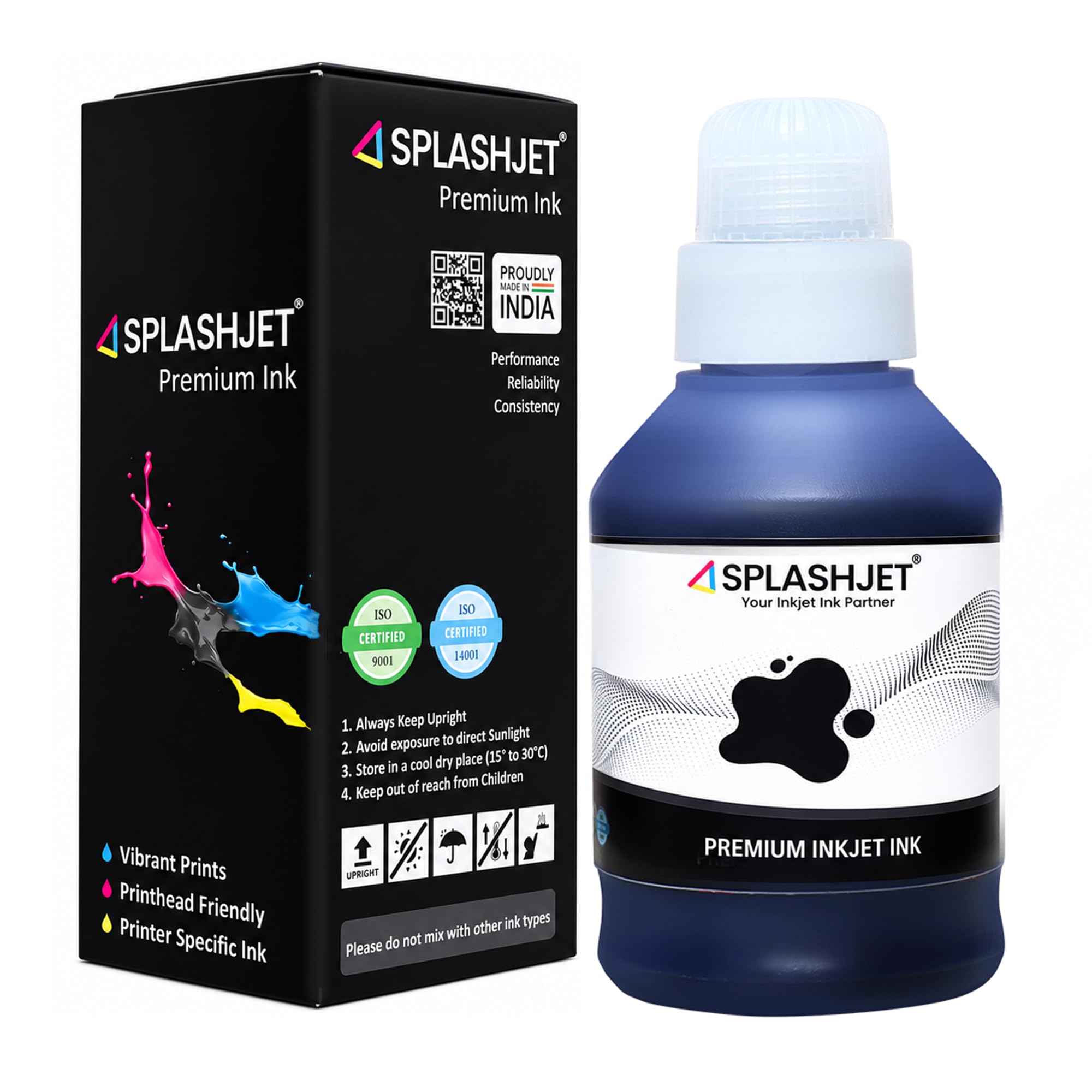 splashjet gi-76 compatible pigment ink bottle for canon gx series printers (gx1070, gx2070, gx3070, gx3072, gx4070, gx5070, gx5570, gx6070, gx6570, gx6572, gx7070) – (170gm x black) - 506016