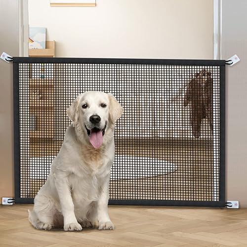 Miniatura 7 de Puerta para perros para escaleras Puertas para mascotas para la casa Puerta de malla para perros para puertas, escaleras, seguridad interior de 29