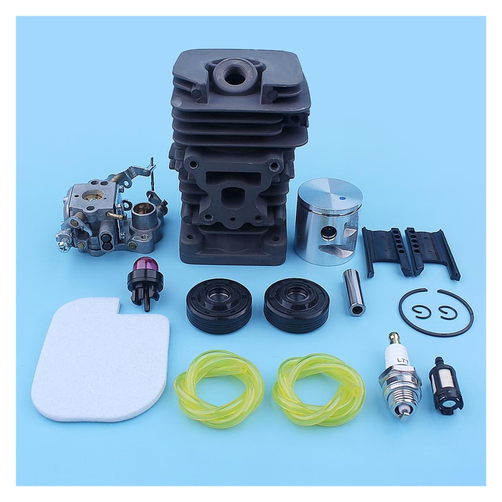 Kit de carburador pistón cilindro 41mm for motosierra Poulan P3314 P3314WS P3314WSA P3416 P3516PR P4018AV PP3816 PP4218AVX 530071884