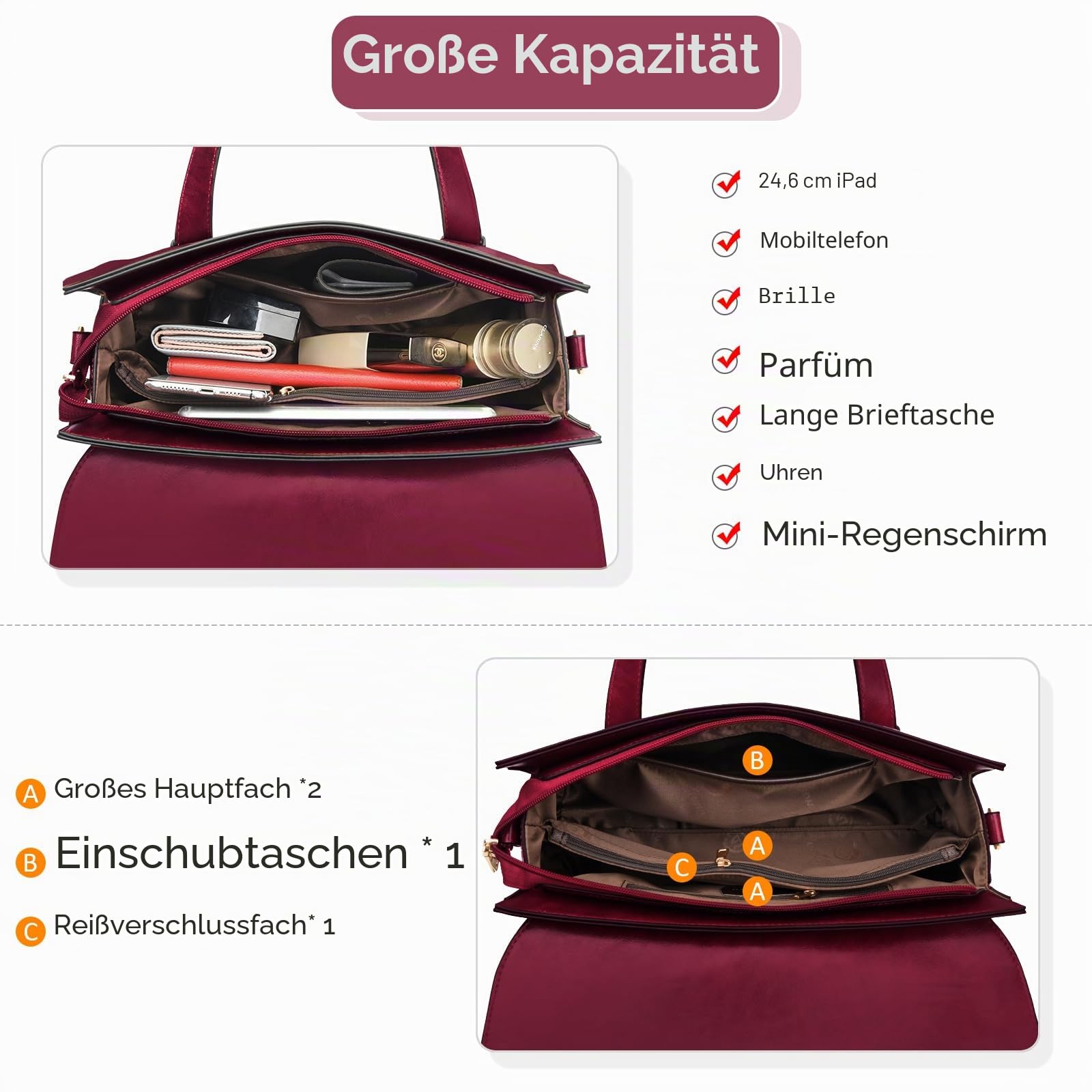 DIRRONA Damen Retro Umhängetasche Mode Krokodilmuster Henkeltasche Handtasche Täglich Casual Reisen Messenger Umhängetaschen Dating Arbeiten Party Pu Leder Elegant Umhängetaschen Lila