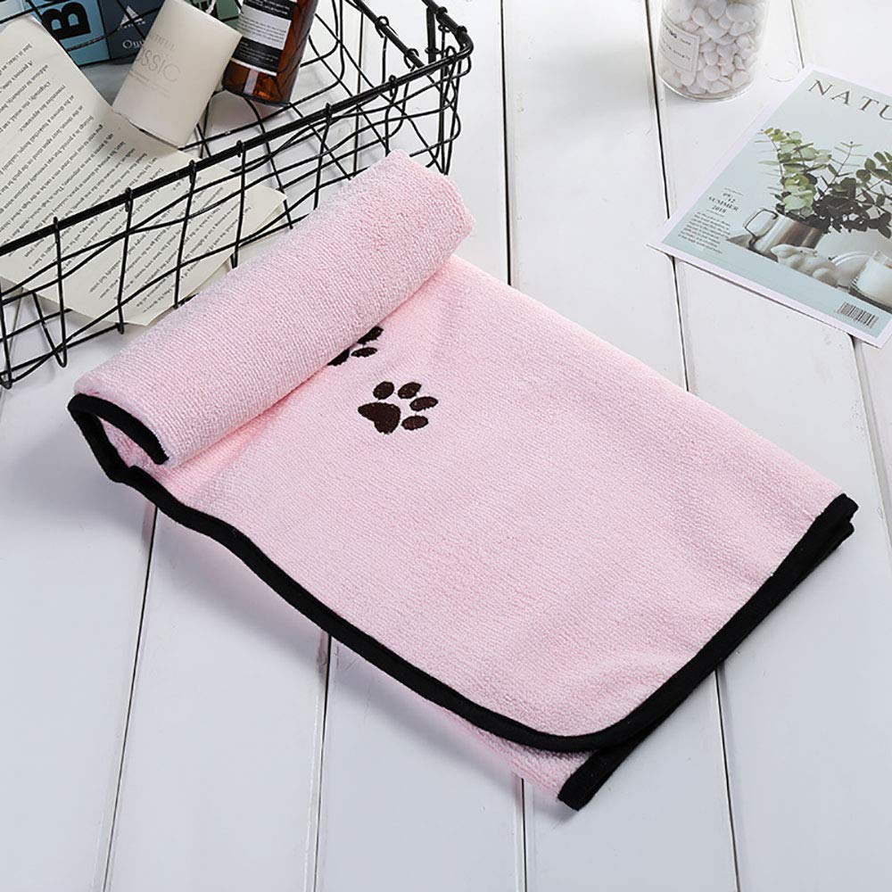 Serviette pour Animaux, Serviette de Bain pour Chien Soft Touch Super Absorbant Cat Séchage Serviette en Microfibre Patte Imprimée