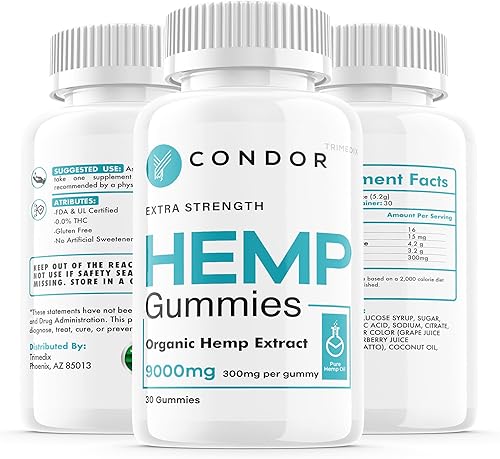 Miniatura 6 de Trimedix CondorHemp Pro - Gomitas de cáñamo para 90 días gomitas de extracto completo CondorHemp Pro CondorGummies de cáñamo orgánico CondorGummys