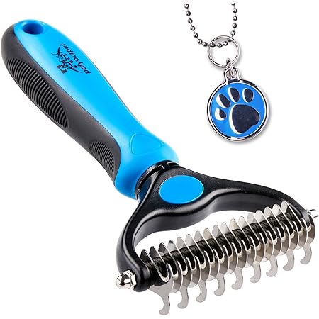 Pet grooming tool 2 sided undercoat rake for cats dogs Clearance