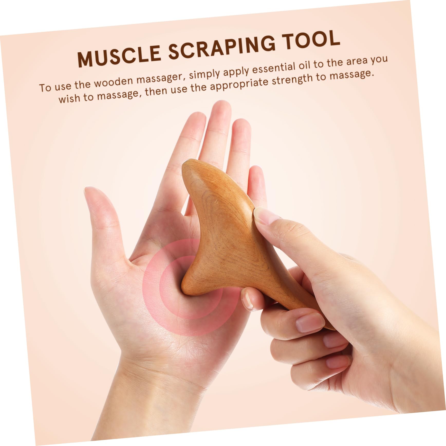 5 Piezas Tabla de Masaje de Madera para Herramienta de Masaje Ergonómica para Aliviar Tensión Espalda y Pies para Uso Portátil