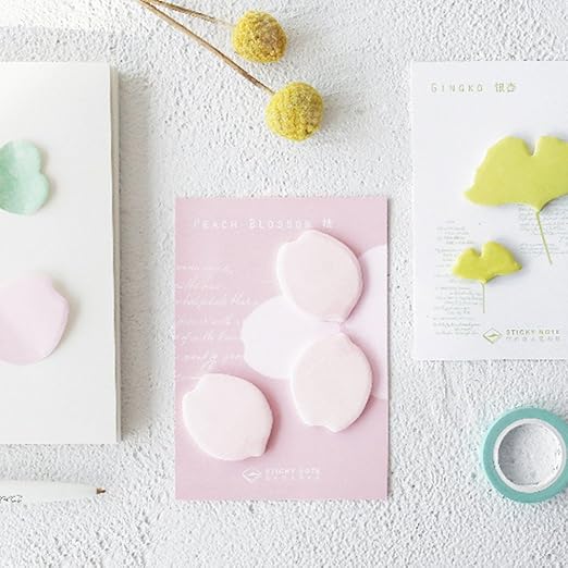 Amazon ポストイット メモ 付箋 花 花びら かわいい おしゃれ 30枚付 4冊セット 付箋 文房具 オフィス用品