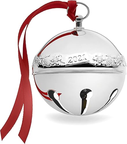Miniatura 5 de Wallace 2022 Silver-Plated Sleigh Bell Ornament, 52nd Edition & 51st Edition 2021 Silver Plated Sleigh Bell Ornament, Silver