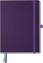 BEZEND 2026 2027 A4 Week to View Diary 28 x 22 cm 18 Months July 2026 to Dec 2027 Horizontal Format Note Pages Fixed Pen Holder PU Leather Hard Cover Purple