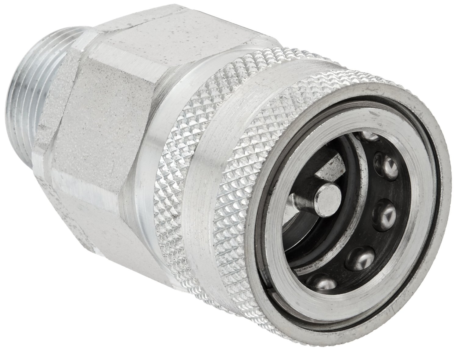 Snap-Tite VHC12-12M Zinc-Plated Steel H-Shape Quick-Disconnect Hose Coupling, Sleeve-Lock Socket, 3/4" NPTF Male x 3/4" Coupling Size