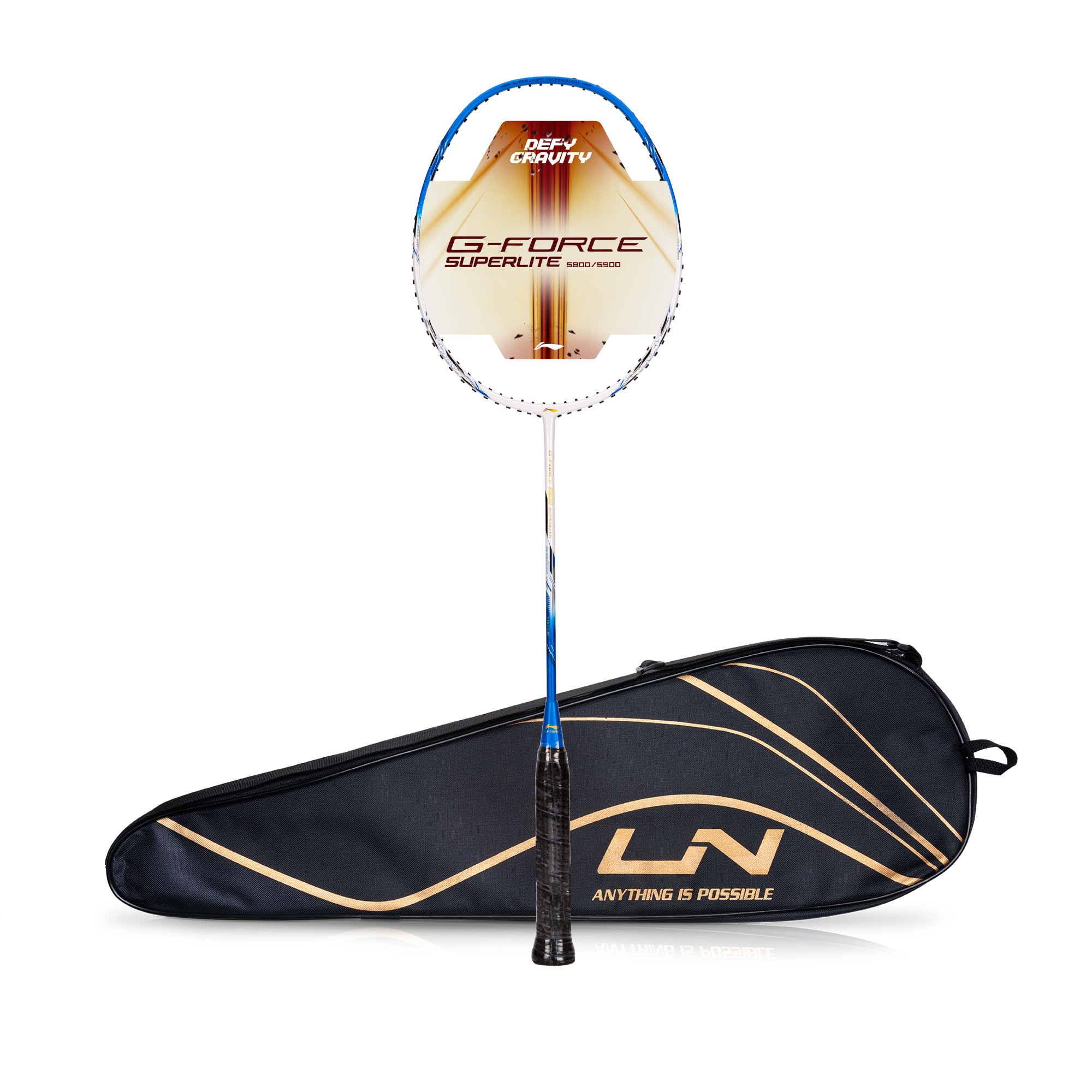 Li-Ning G-Force 5800 Superlite Carbon Fibre Unstrung Badminton Racquet with Free Head Cover| 78 Grams (White/Blue/Black) (B005OGZOS8) Amazon Price History, Amazon Price Tracker