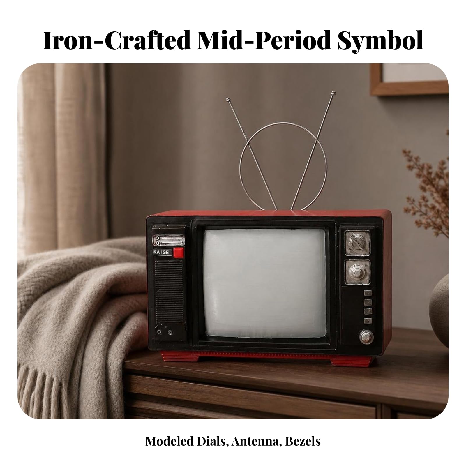 Nostalgisch Modell Retro-Fernseher, s Tischornament, Fernsehmodell, für Schreibtisch, Café, Sammler,