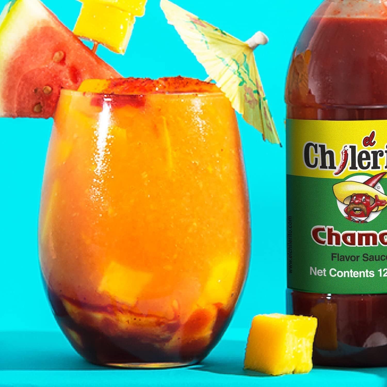 El Chilerito Chamoy 355 ml + Tajín Clásico 142 g Salsa Chamoy Mexicana y Condimento Chili-Lime