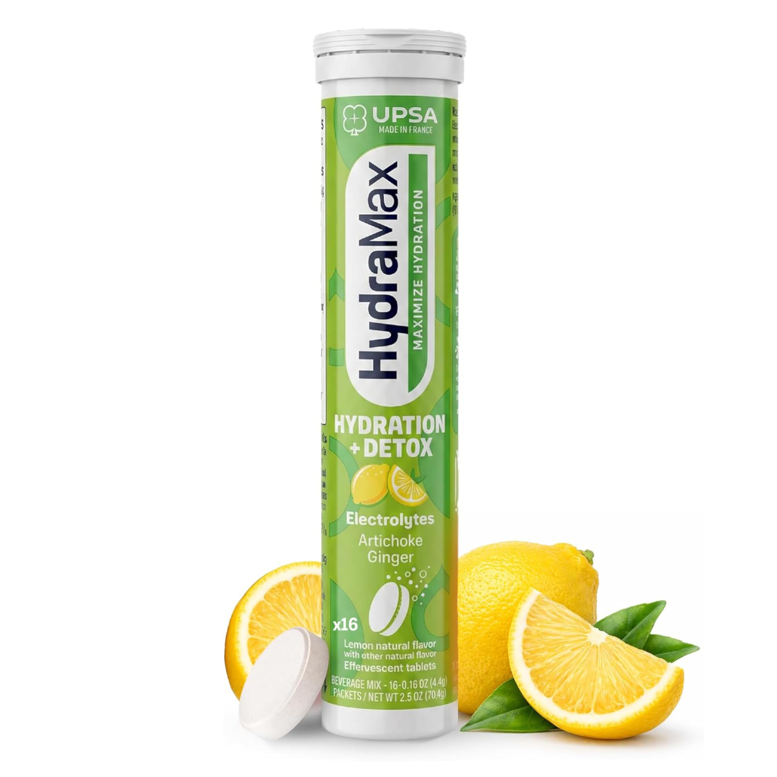 Upsa Hydramax Hydration + Detox Electrolytes Tablet – Effervescent Hydrating with 4 Essential Electrolytes, Vitamin C, Artichoke & Ginger Extracts,48 Count (Detox x3) — Amazon image 14