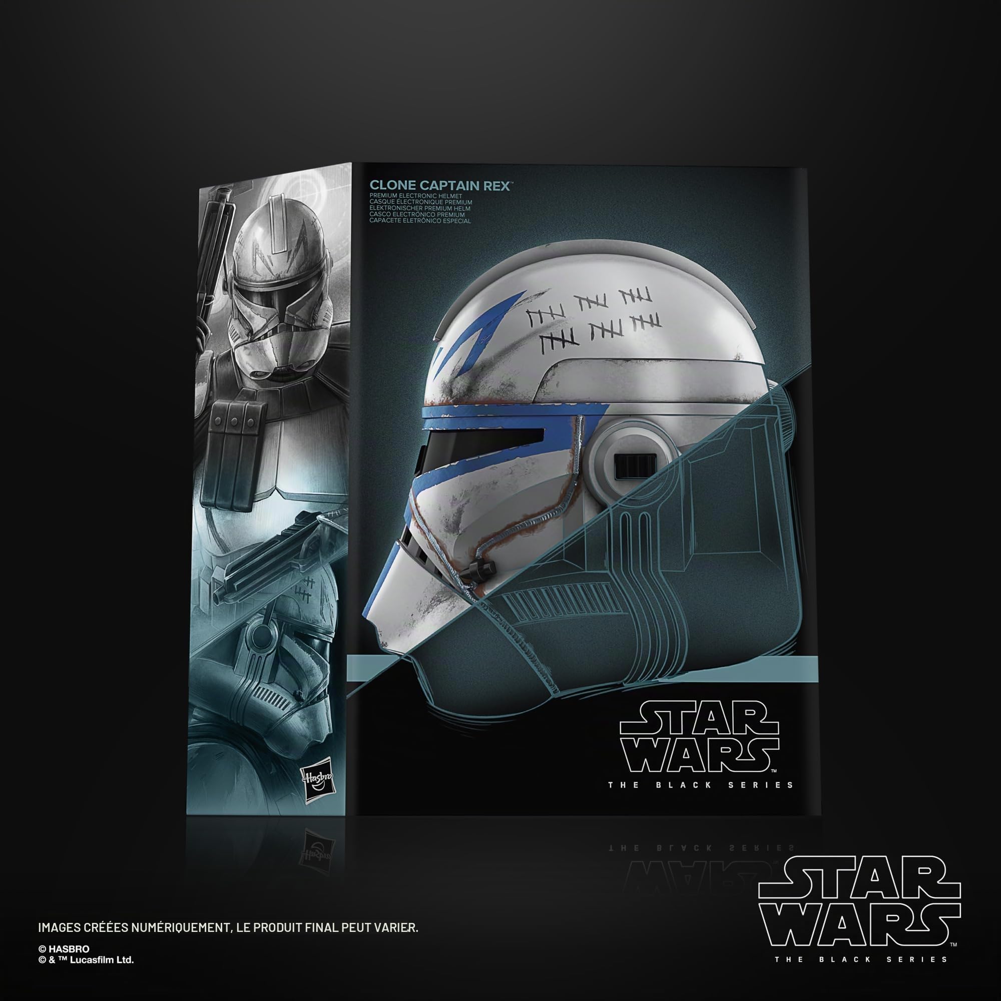 Star Wars The Black Series, Casque électronique Premium Clone Captain Rex, Ahsoka, Article de Cosplay pour Adulte