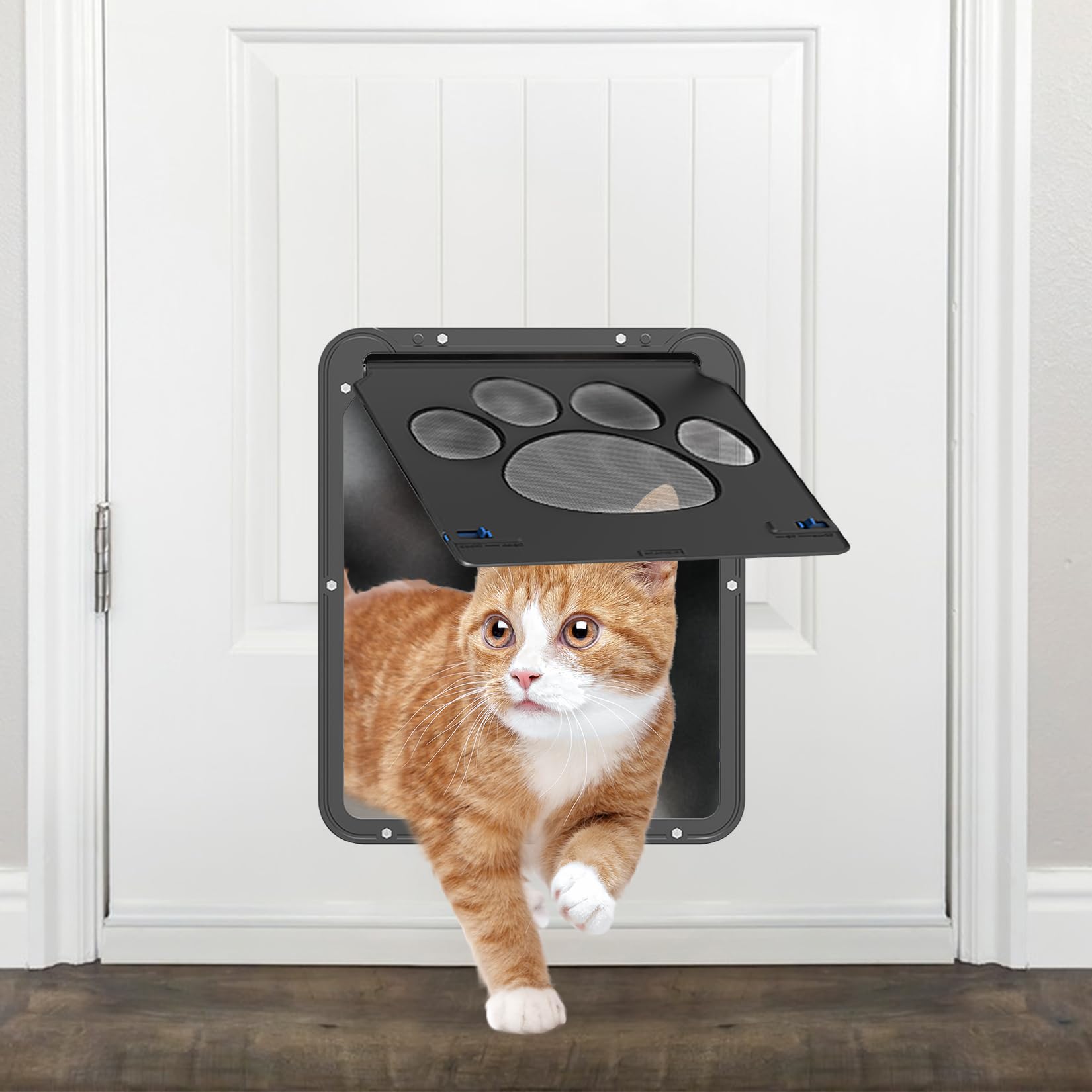 Fácil de Instalar Gateras para Puertas (29 cm * 24 cm) Gatera para Mosquitera y Mosquitera con Cierre Magnético para Perros Pequeños y Gatos