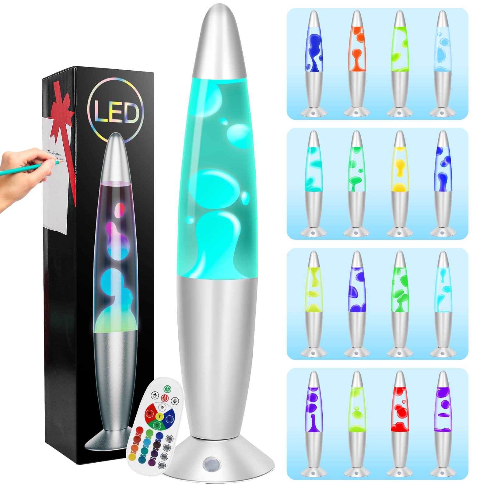 FBSPORT Lampes à mouvement liquide lampe a lumineuse 17 changement de couleur Lampe d'ambiance,adeau Enfant Décoration de chambre à coucher, salon lampe de bureau adulte